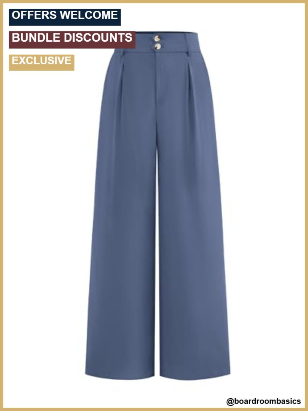 Wide Leg High Waisted Dress Pants Pleated Business Casual Trousers
